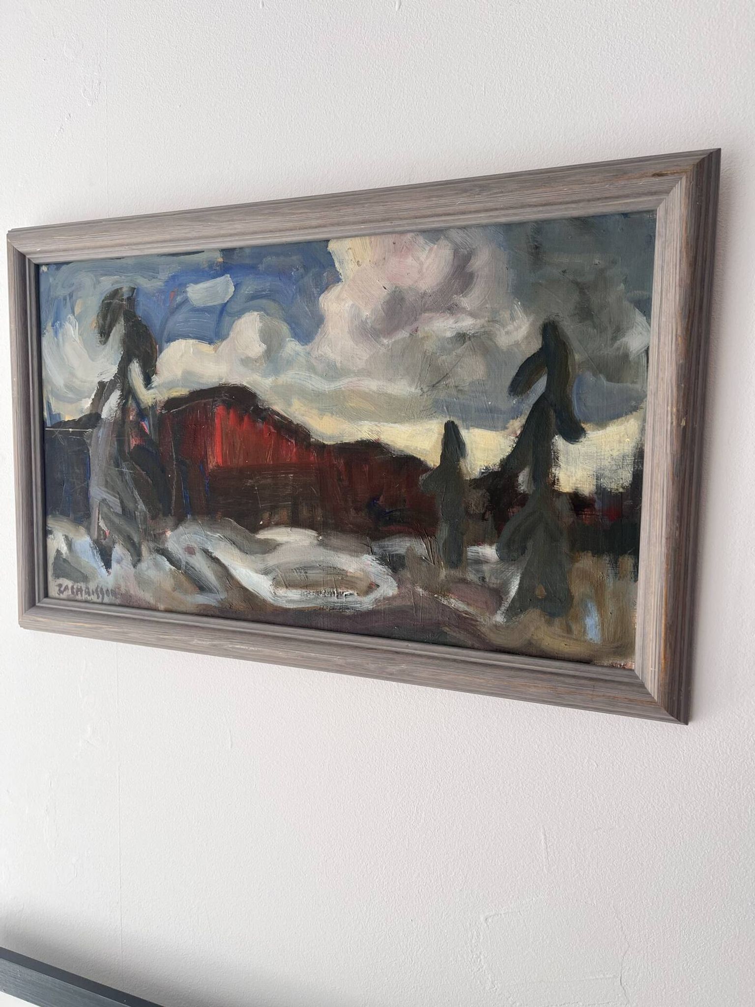 Painting by Per Olof Zachrisson 1960’s, Scandinavian Modern