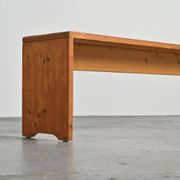 Mountain bench in solid pine, France, circa 1975