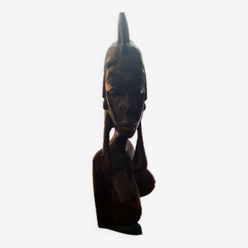 Bust of an African woman in ebony