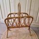 Vintage Rattan Magazine Rack