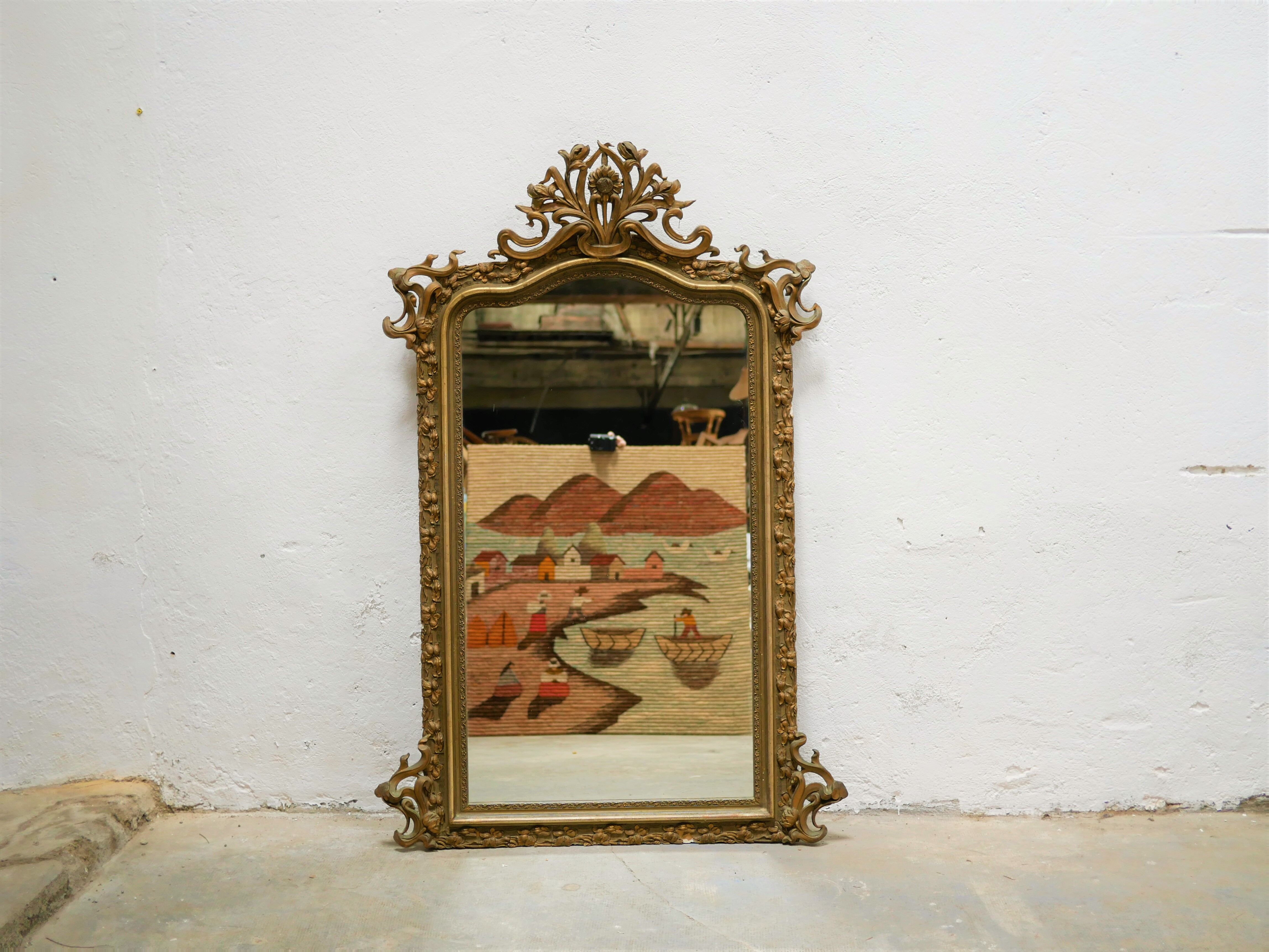 Old Louis XV style mirror - 158cm x 107cm