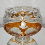 Cut and chiseled Bohemian crystal cup