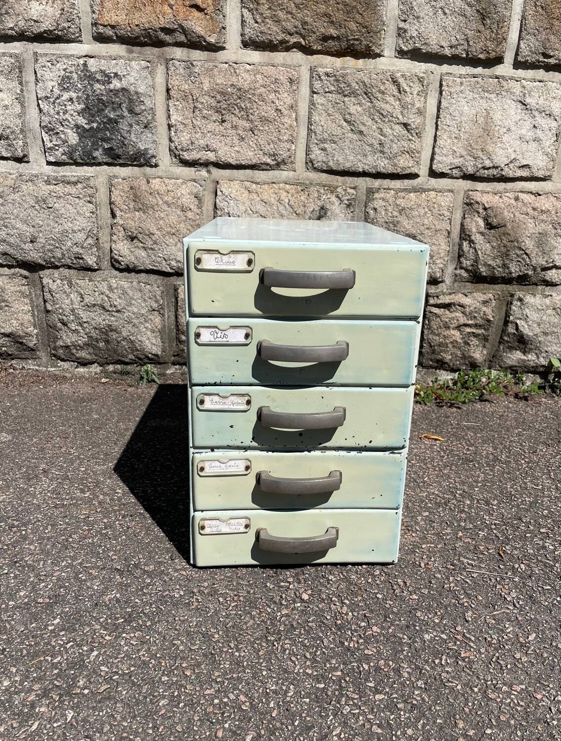 Vintage Metal Drawer Unit