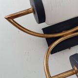 Vintage double tulip wall light from the 50s
