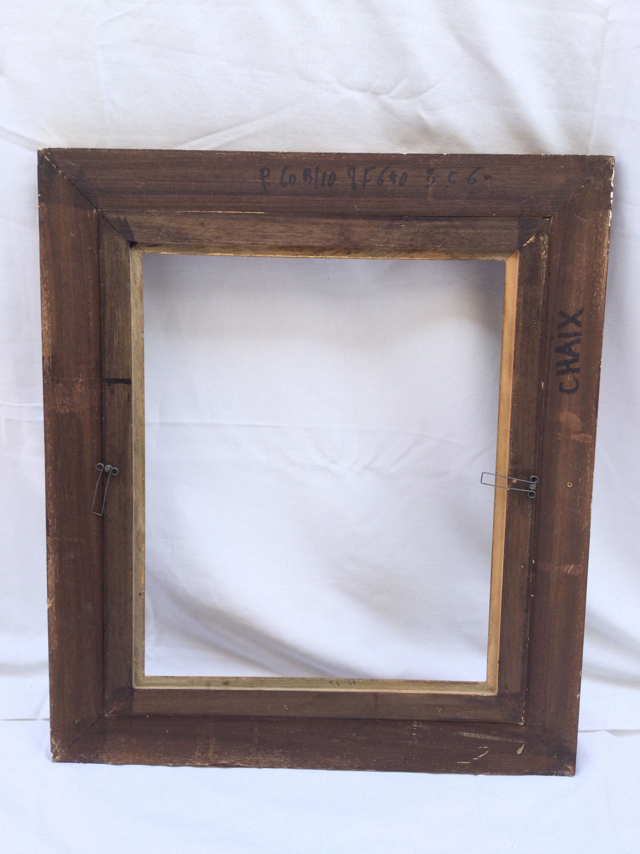 Gilded wooden frame and fabric