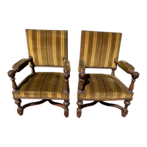 Paire de fauteuils à