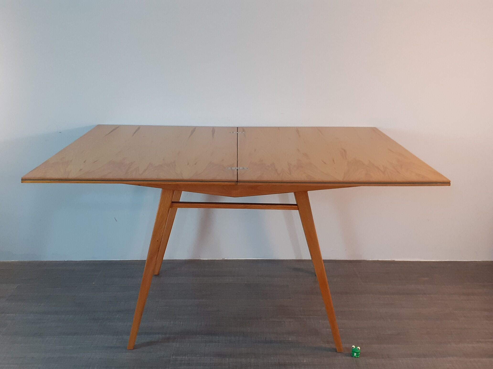 Extendable table in ash by Drevotex, vintage Czechoslovak 1950s