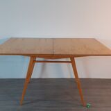 Extendable table in ash by Drevotex, vintage Czechoslovak 1950s