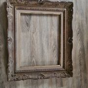 Old gilded wooden frame with beige / vintage Marie Louise