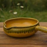 Earthenware fondue pot with glazed finish