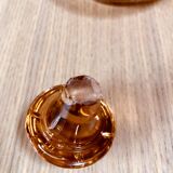 Vintage pink glass liqueur decanter