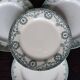 Mismatched vintage ironstone dinner plates - Green decor