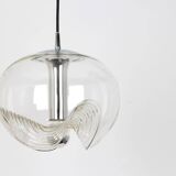 Clear Glass Pendants designed by Koch & Lowy, Germany, 1970s