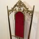 Suite de 4 chaises en laiton et velours rouge