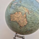 Terrestrial Globe World Map signed Gérard Barrière and Thomas Period 1930s