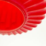 Lustre brutaliste en verre opalin de Karel Wolf pour Osvětlovací sklo, années 1970