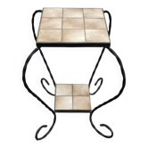 Wrought iron side table