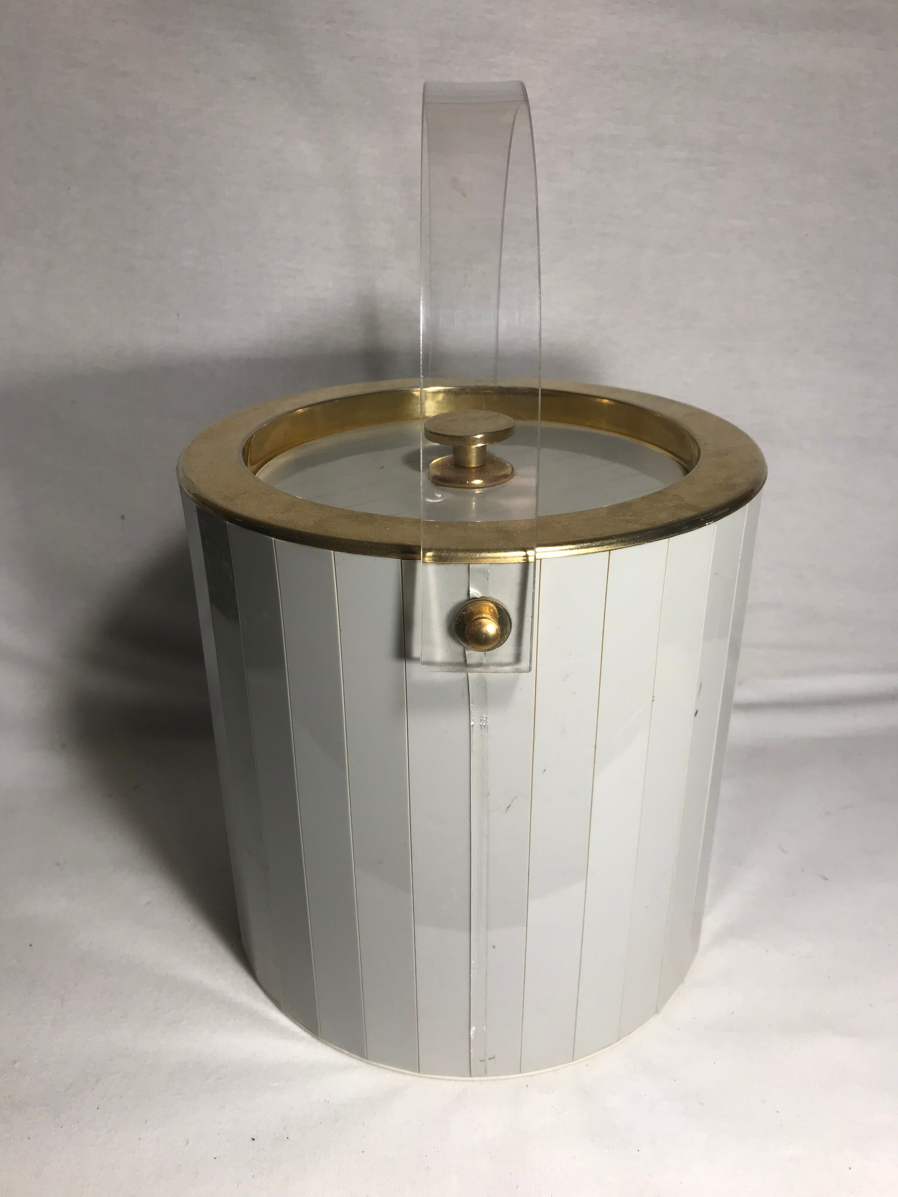 Former The Turnwald Collection International grey & gold vintage ice bucket