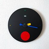 Rexite wall clock Contrattempo, postmodern, Memphis style, made in Italy.