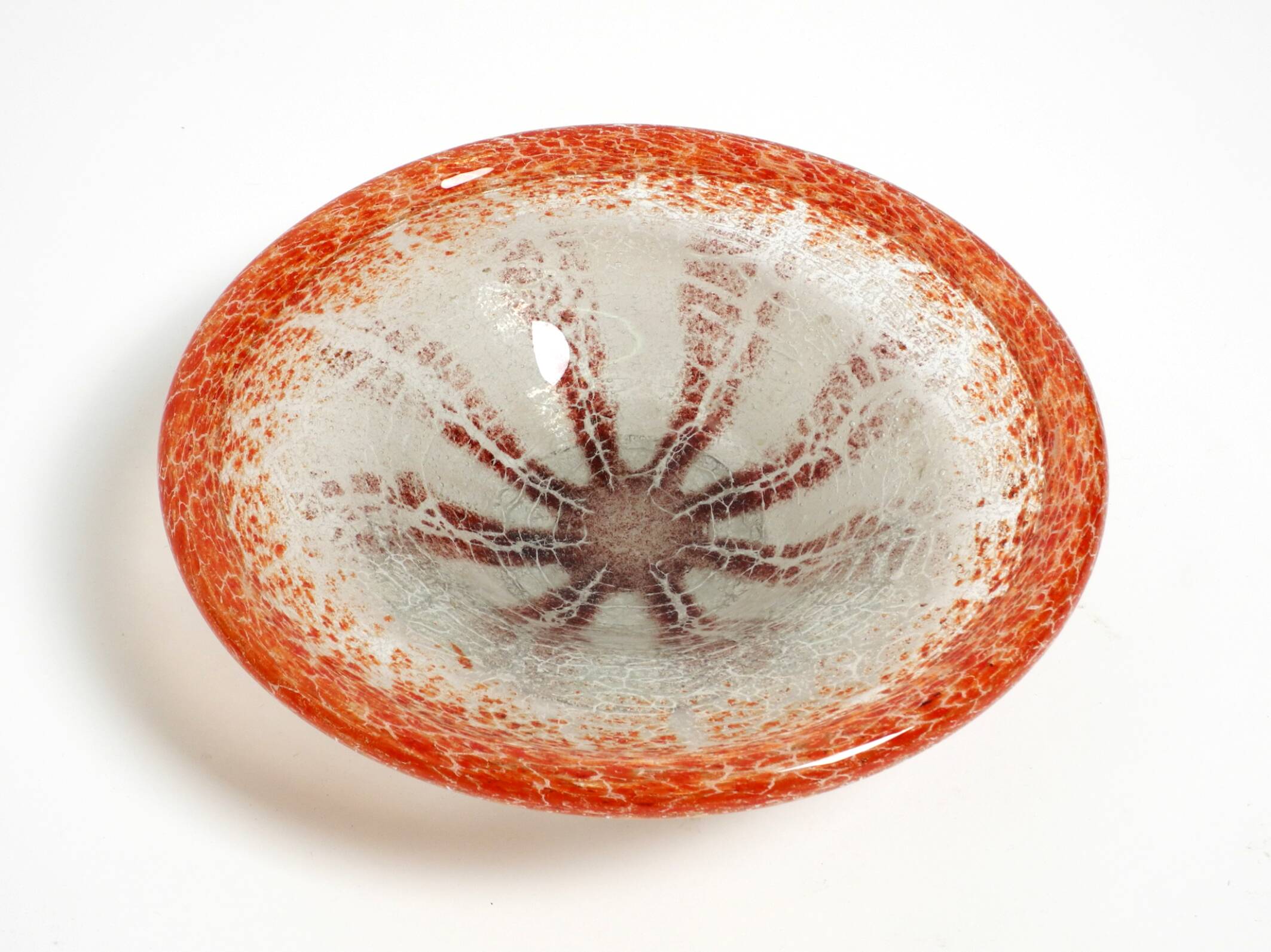 Three large colored 1930s glass bowls by Karl Wiedmann for WMF Ikora