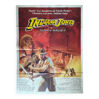 Affiche cinéma originale "Indiana Jones et le temple maudit" Harrison Ford 120x160cm 1984