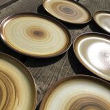 6 Flat plates sandstone Longchamp brown straw