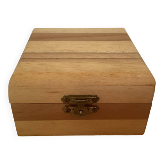 Small square wooden box