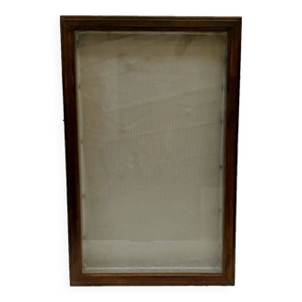 Wall display case with a solid oak door