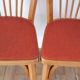 Pair of Baumann bistro chairs N°12 50s
