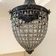 Antique Belgium Beaded Acorn Chandelier