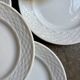 6 St Amand dessert plates in white earthenware