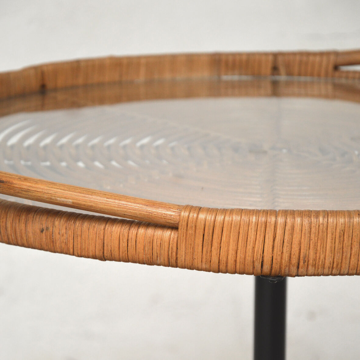 Wicker and rattan coffee table 1960