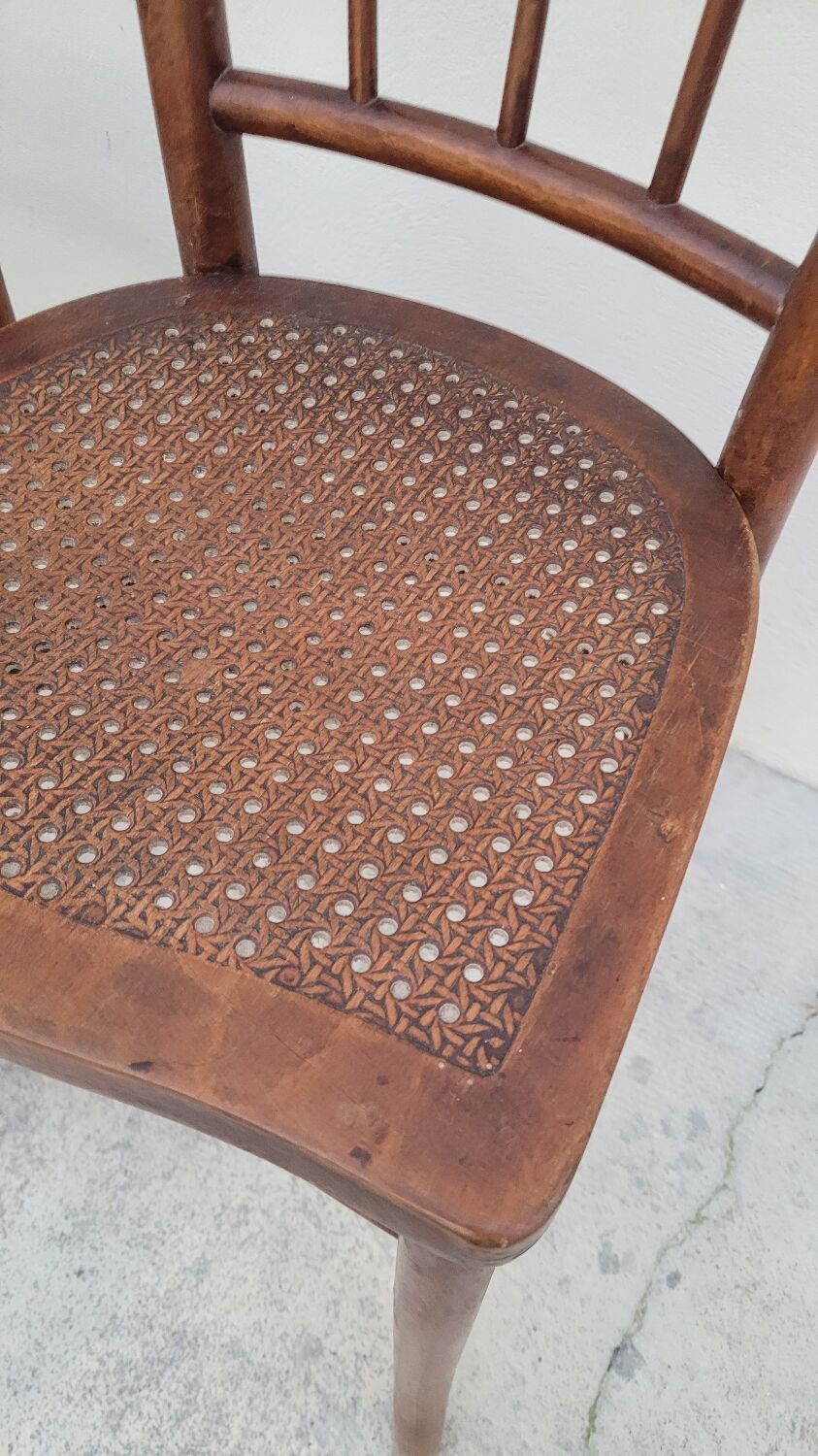 Set of 3 old Thonet bistro chairs