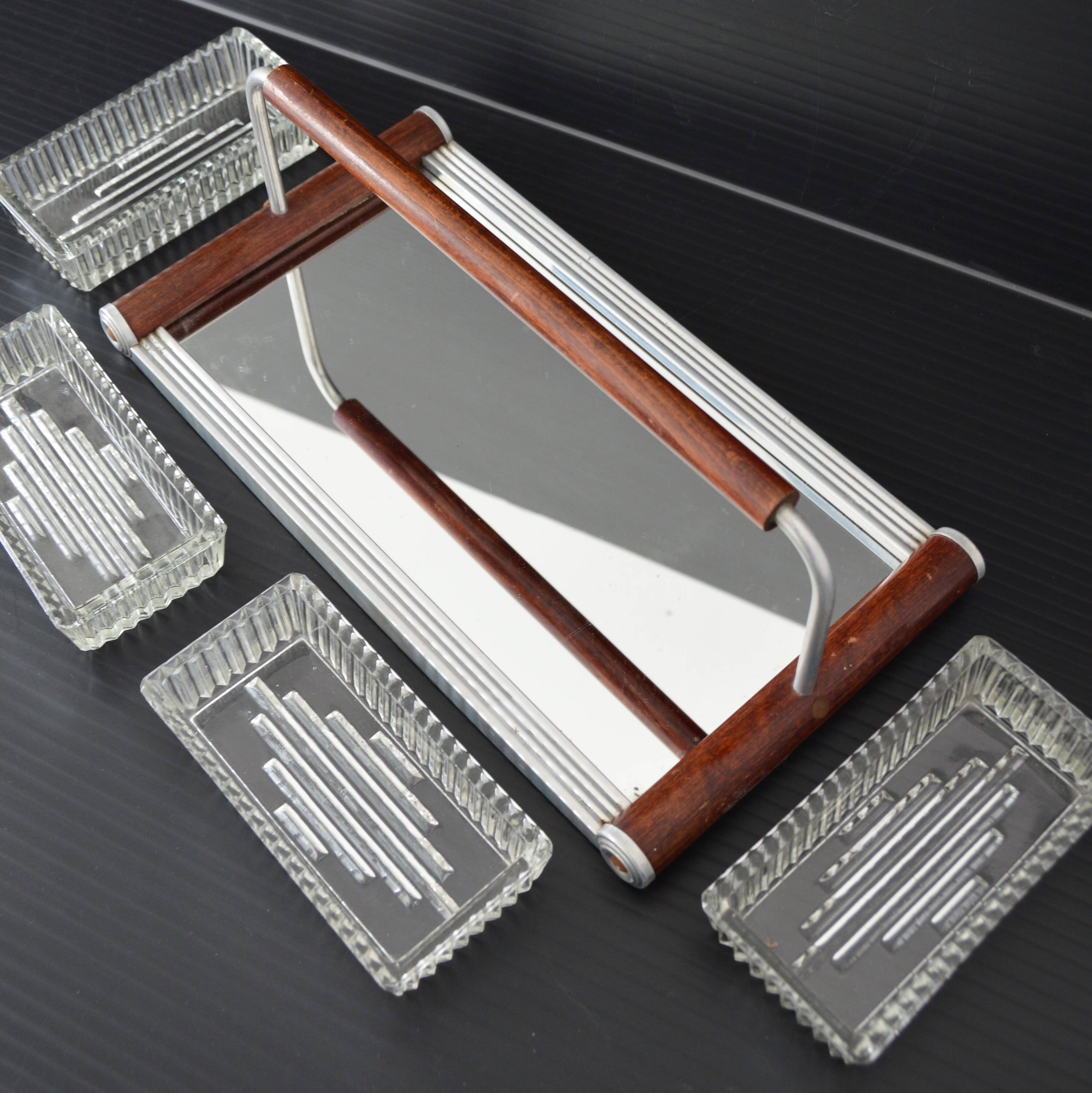 Aperitif platter / Art deco aperitif service 1920s / 1930s