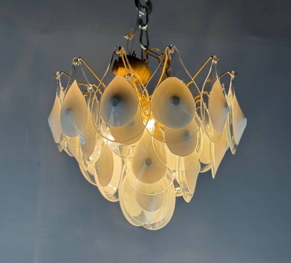 Lustre vénitien en verre de Murano par Vistosi, vers 1960