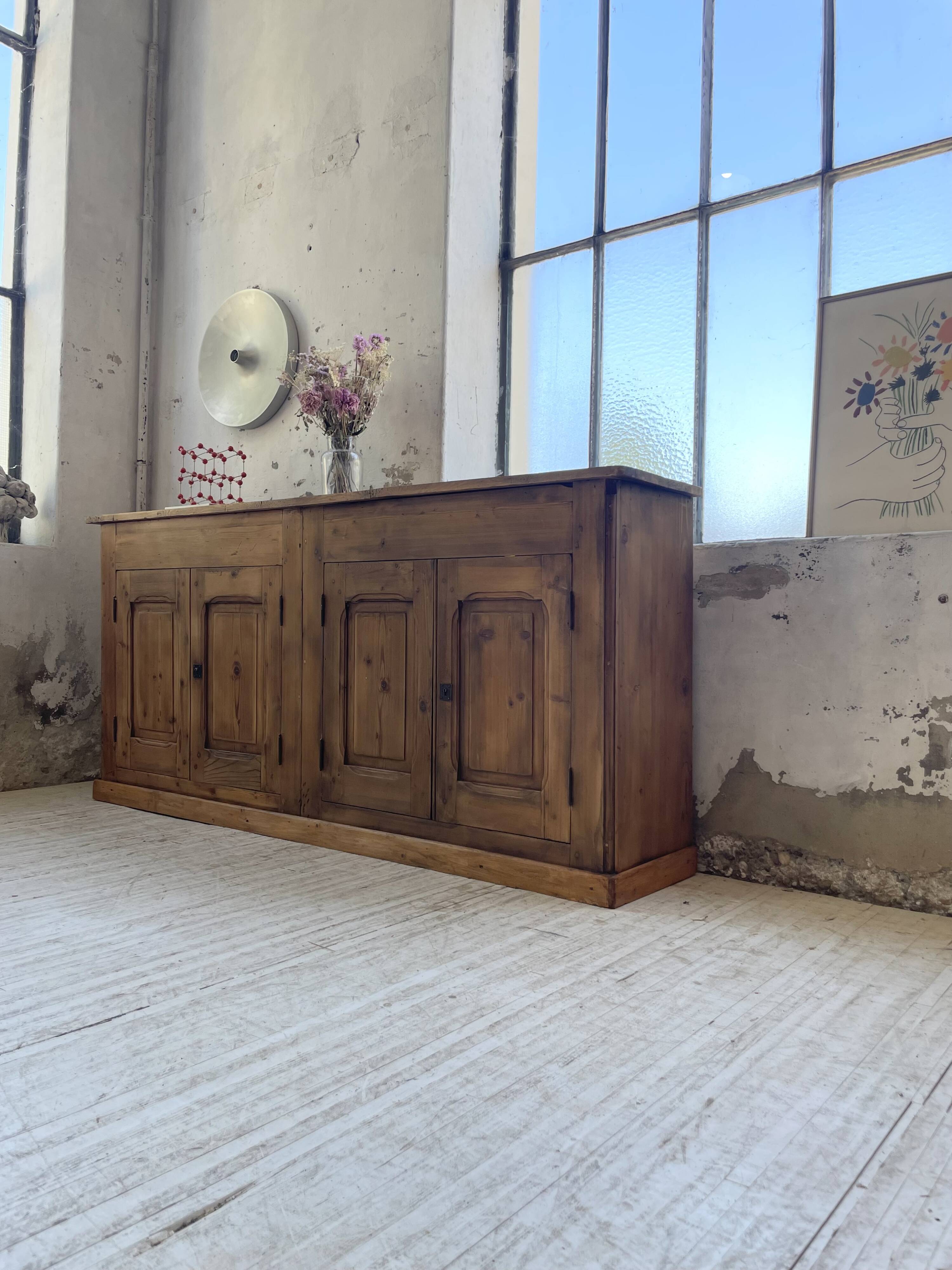 2m pine craft furniture sideboard