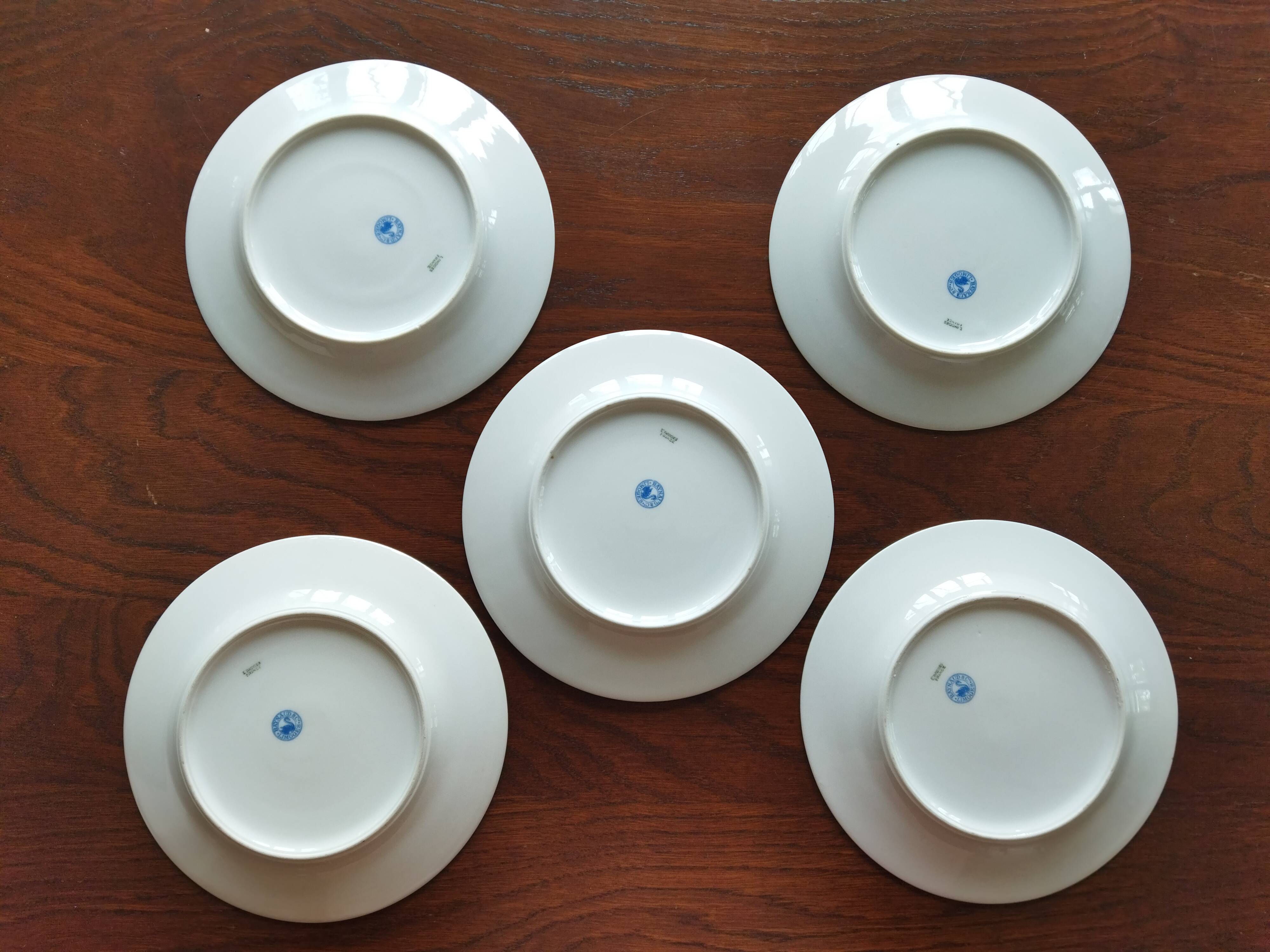 11 assiettes à dessert Raynaud vintage