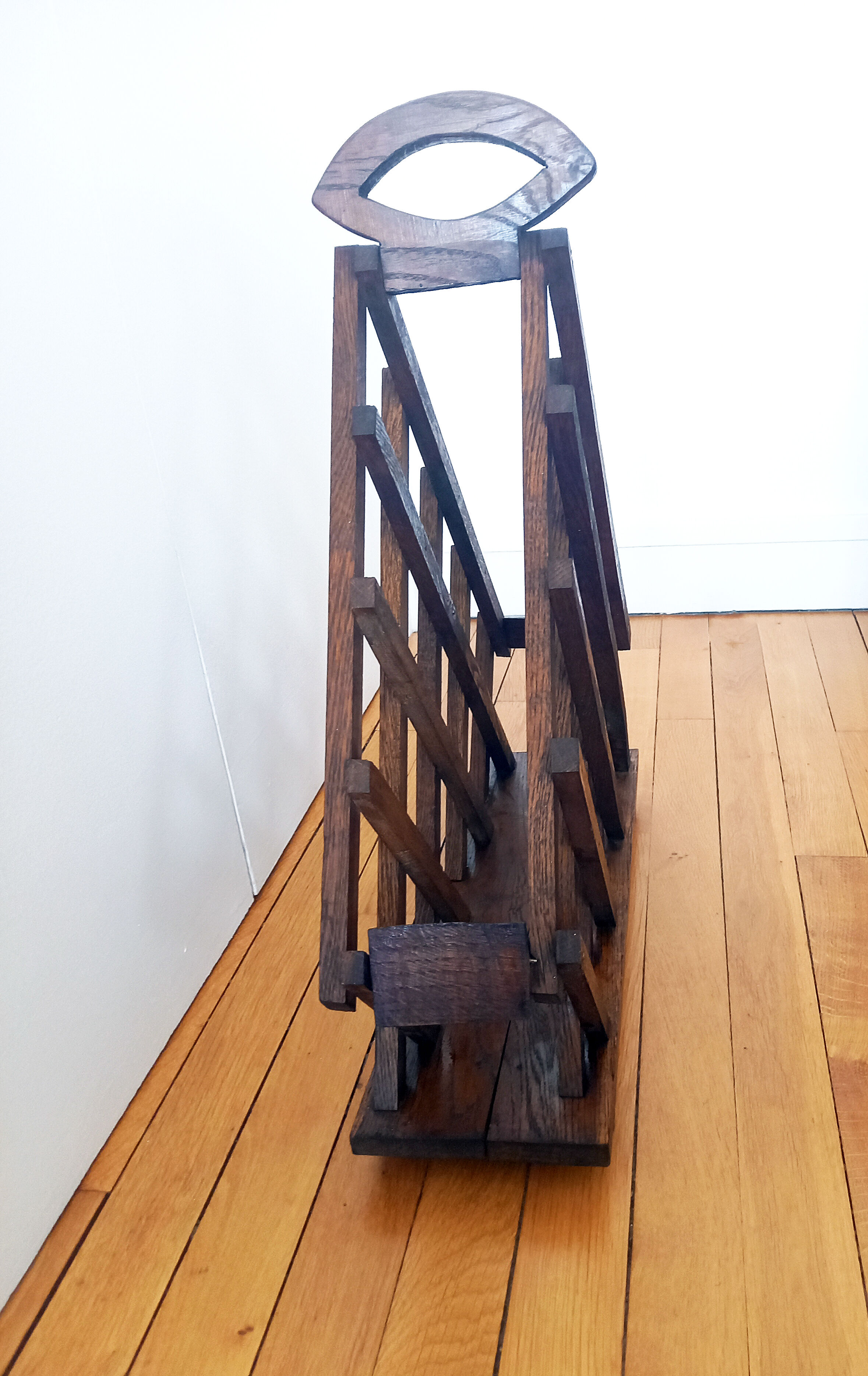 Old bottle holder / bottle rack Vintage Solid wood Unique piece