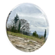 Miroir rond biseauté vintage 90 cm