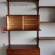 Modular rosewood wall bookcase by Thygesen and Sorensen for Hg Furniture, 1960