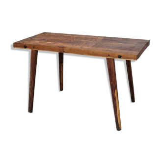 Antique industrial butcher table