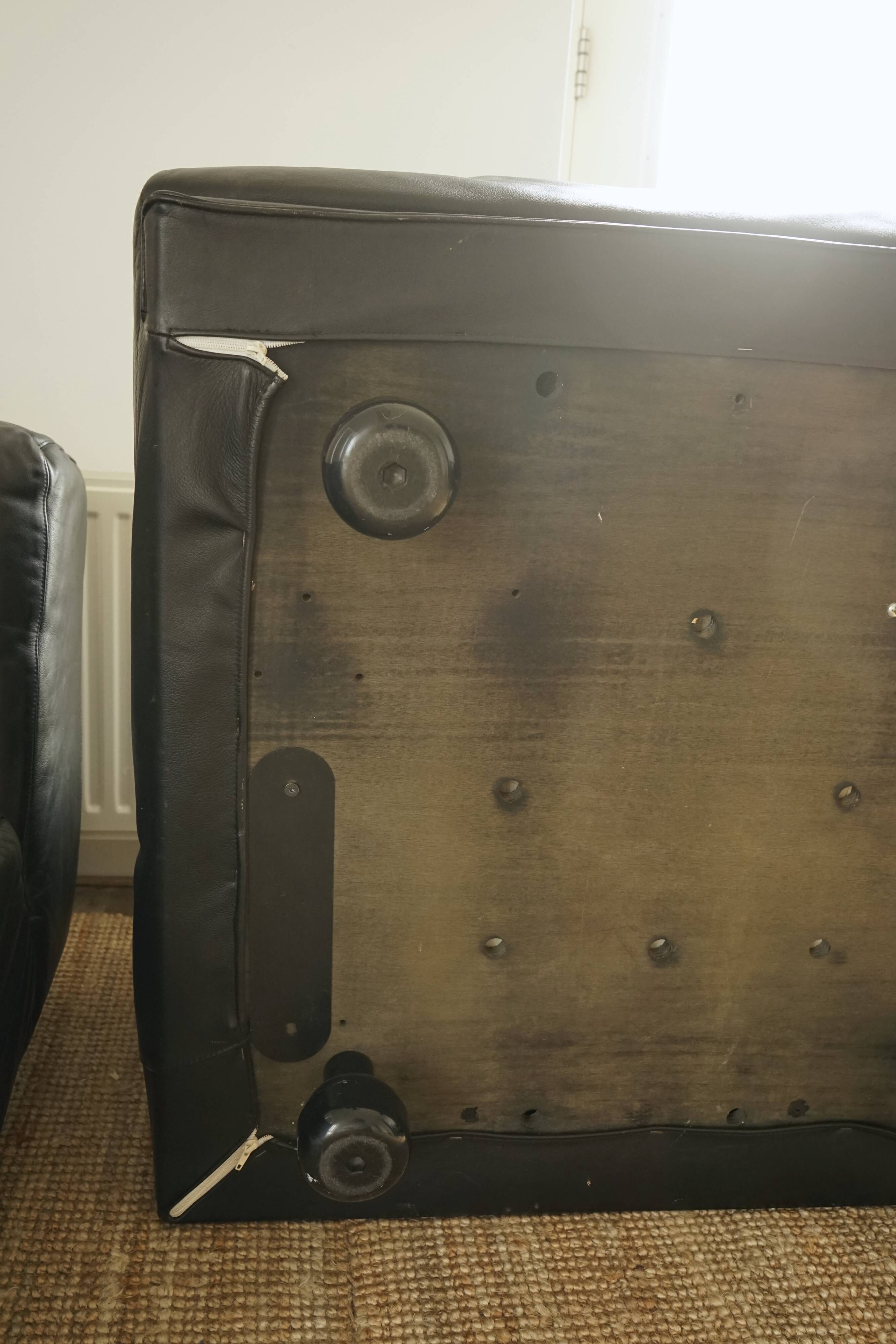 Canapé Modulable Fiandra en Cuir par Vico Magistretti pour Cassina. Italie années 1970