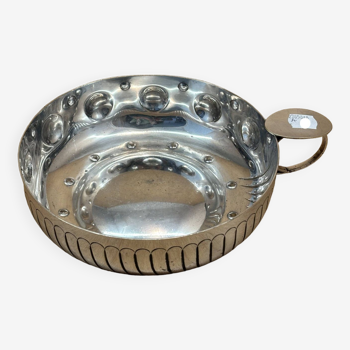 Large silver-plated tastevin