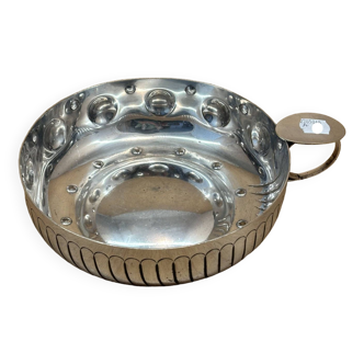 Large silver-plated tastevin