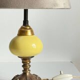 Old ceramic and bronze lamp