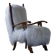 Henning Kjærnulf, armchair reupholstered in long-haired Icelandic sheepskin, 1950