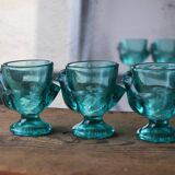 5 opaline glass egg cups – chick decoration from Arques glassworks