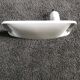 Vintage white porcelain ceramic bathroom wall shelf from the 1950s