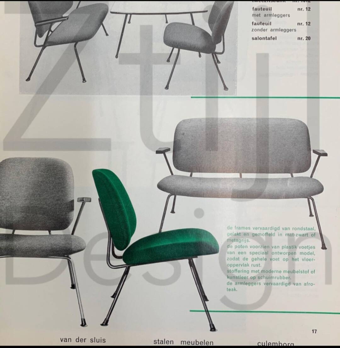 Pair of Armchairs by Gijs van der Sluis for van Der Sluis Steel Furniture