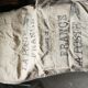 Burlap postal bag '' la poste ''